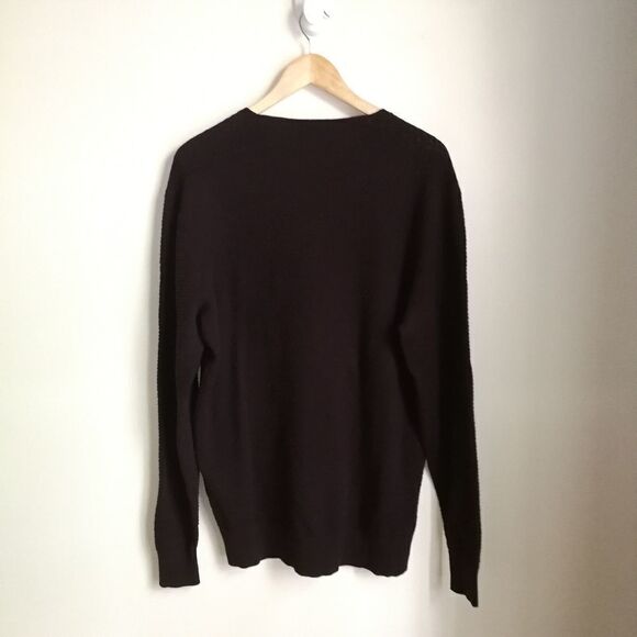 KARL LAGERFELD Burgundy Honeycoomb Cotton Knit Crewneck Sweater Size Medium - Picture 13 of 13